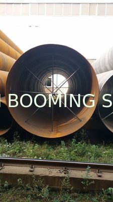 EN10025 SSAW spiral welded steel pipes with black paintings