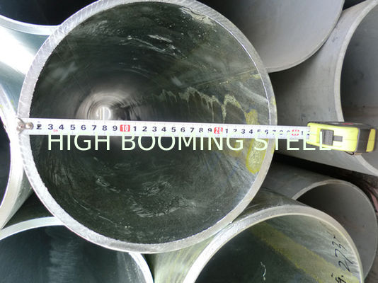 Blue-colored Band Welded Galvanized Steel Pipes With Threading and Couplings